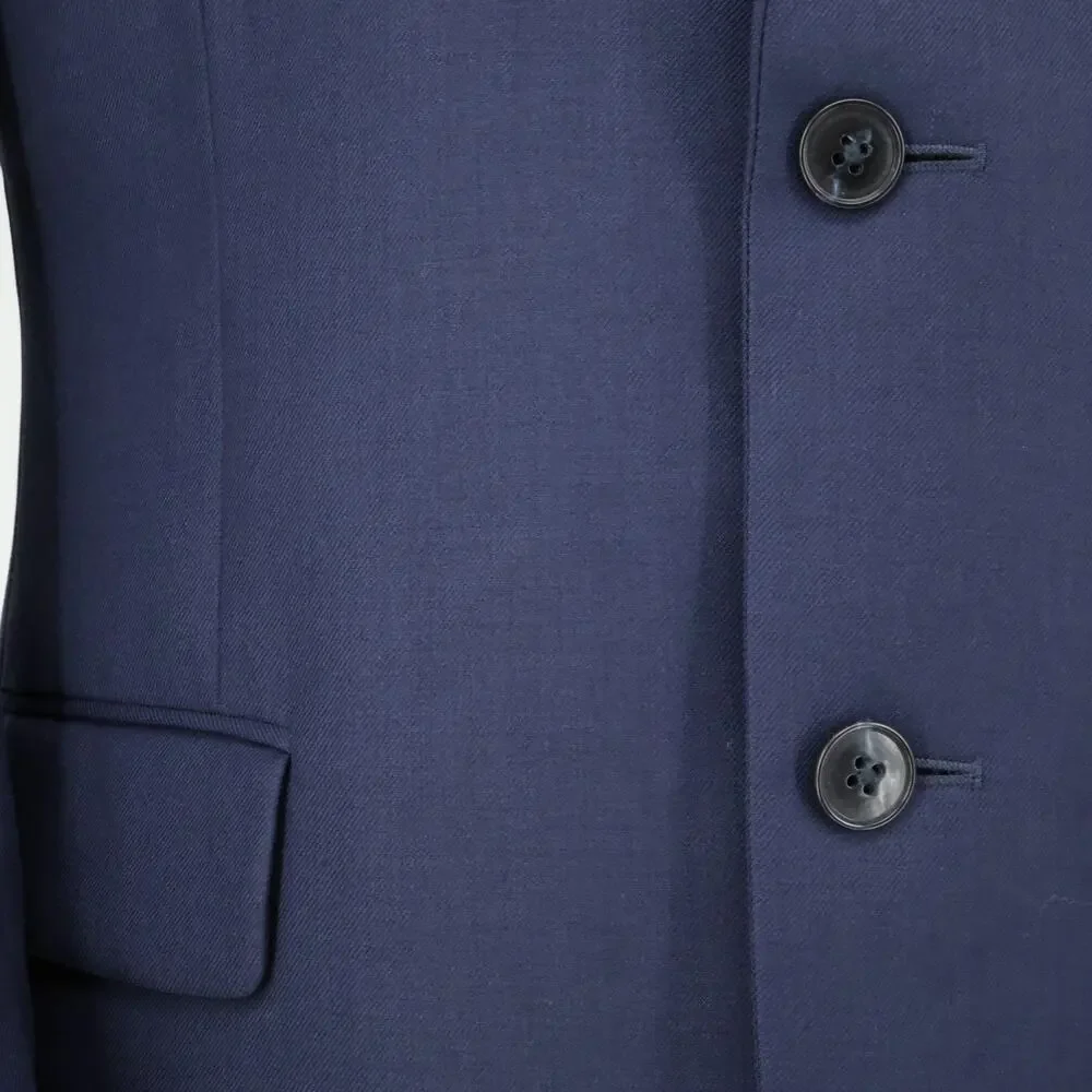 Jos A Bank Traveler Sport Coat Mens 42S Blue Wool Lined Blazer Jacket Preppy